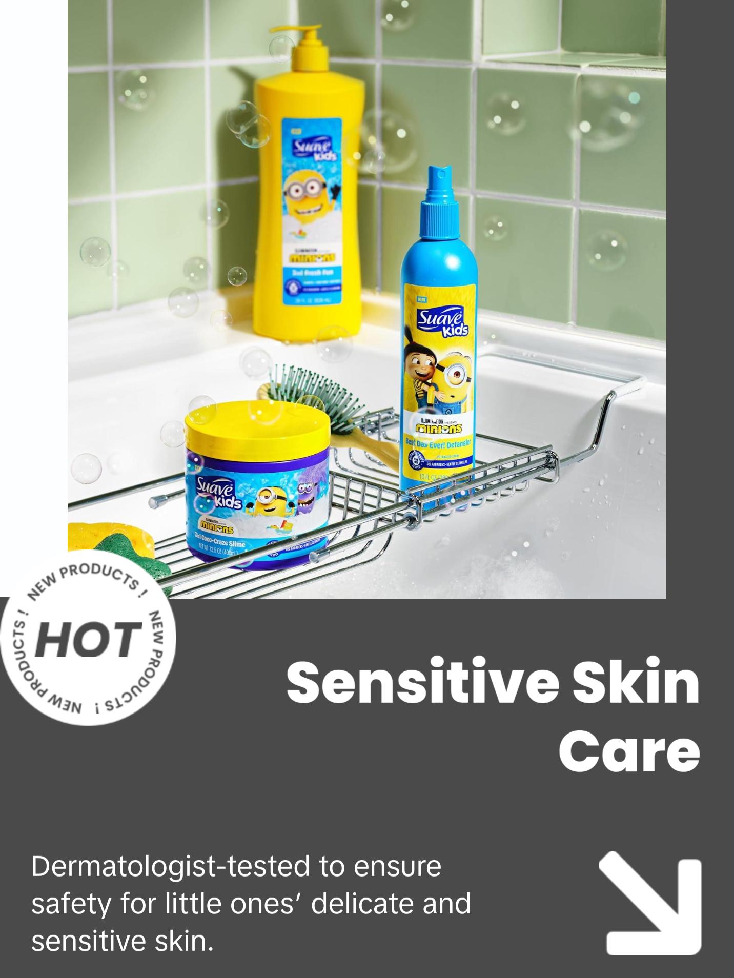 Suave Kids 3-in-1 Coco-Craze Slime 3-Pack — Shampoo, Conditioner + Body Wash for Kids!