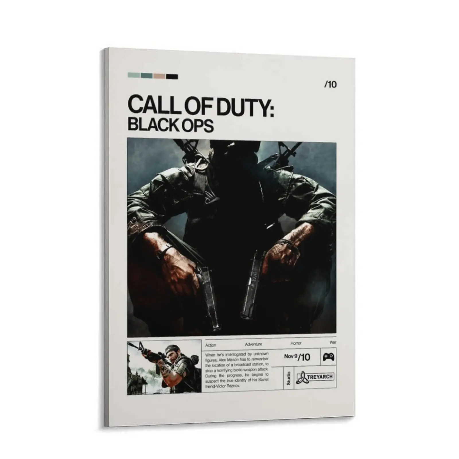 Call of Duty: Black Ops Minimalist Wall Art - Exquisite Illustrated Poster & Canvas Print, Home Decor for Bedroom, Living Room, Man Cave Decor, Wall Decor