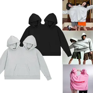 Couples Sweatshirts, Gray Polyester Couples Hoodies,Casual Oversized Hoodies for Men and Women, ChristmasGifts
