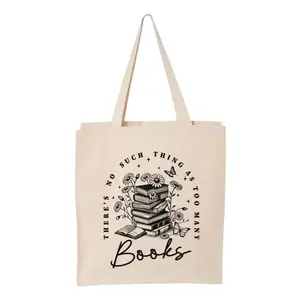 No Such Thing As Too Many Books Tote Bag