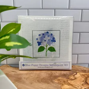 Blue Hydrangea Needlepoint Kit Blue Hydrangea Needlepoint Kit