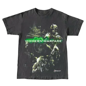 2009 Call Of Duty Modern Warfare 2 Iw Promo Vintage Y2K T-Shirt Cotton Menswear Top Decoration