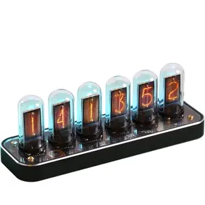 glow tube clock, IPS clock, aluminum alloy base, support uploading custom pictures, 12/24 hours switch, 40 kinds of clock style, gesture control, creative desktop decoration