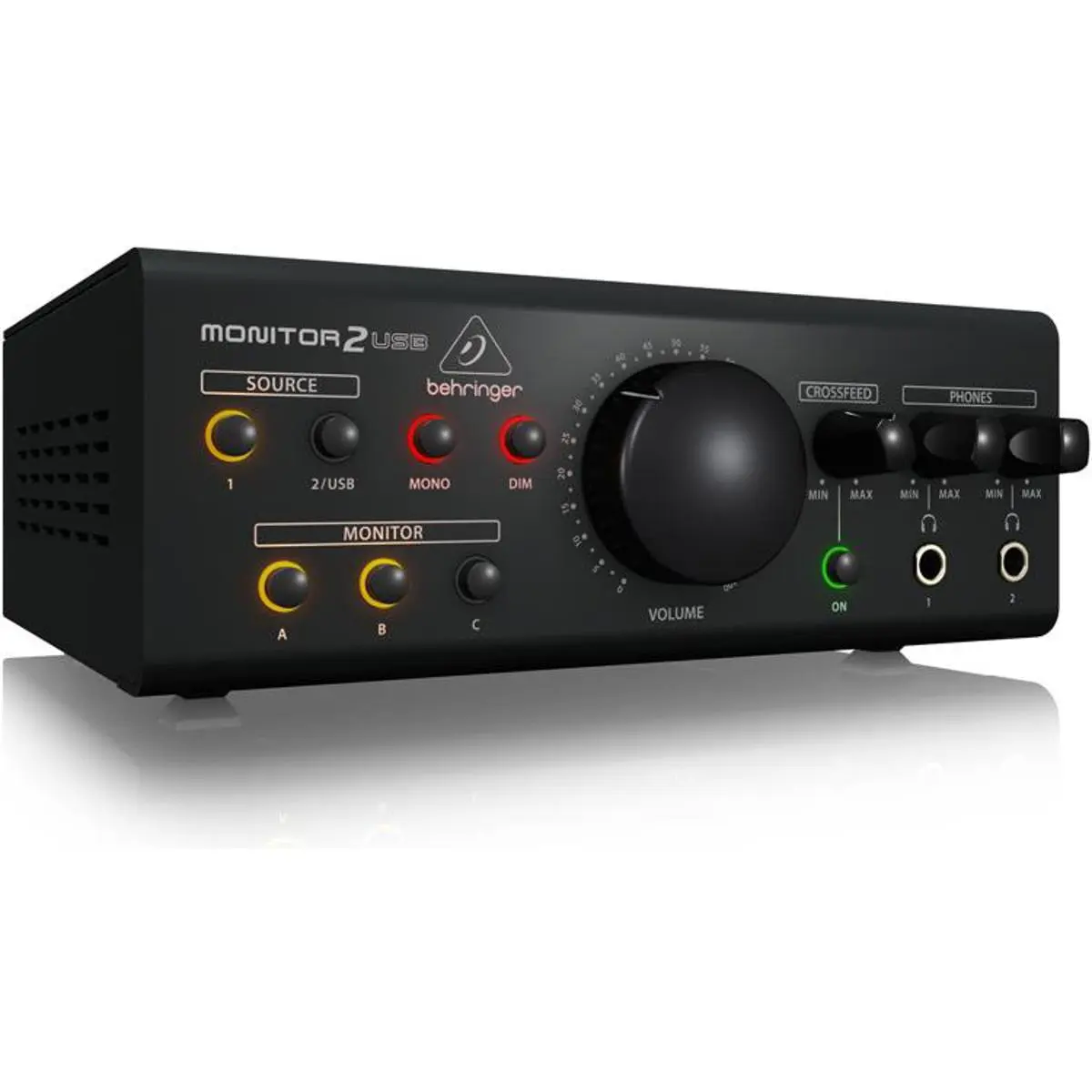 Behringer High-End Speaker and Headphone Monitoring Controller with VCA Control and USB Audio Interface