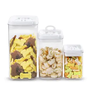 Felli Flip Tite Container Set (6 Inch, EXTRA LARGE Size) Preserving Container Airtight Lid Flip Lock Jar, Stackable Acrylic Canister for Kitchen Storage and Organization Pantry Organizer, Keep Food Fresh Ideal for 5lb Flour Sugar Rice Pasta Protein Powder