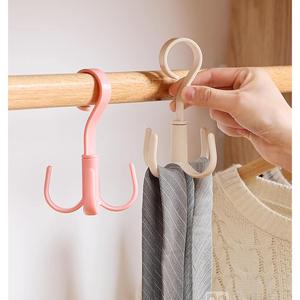 2PCS Clothes Hanger Closet Storage Organizer 360 Degree Rotating Cloth, Bag, Scarf Coat Claw Hook Hanger Multi-Purpose
