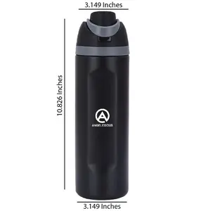 Water Bottle - Insulated Stainless Steel, FreeSip, Leak-Proof, 24oz, Pink, White. Black , For Travelling , Sport , Best for Gifting