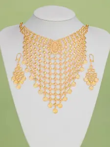 Women's Elegant Hollow Out Design Necklace & Dangle Earrings, 2024 New Style Exquisite Trendy Teardrop Jewelry Set, Fashionable Jewelry Set for Party Decoration