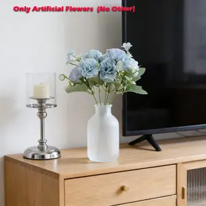 8pcs blue carnation Plastic artificial Flowers blue Fake Flowers Plastic Carnations blue Flowers for Wedding Centerpieces Bridal Shower for Dining Table Home Party Birthday Decor