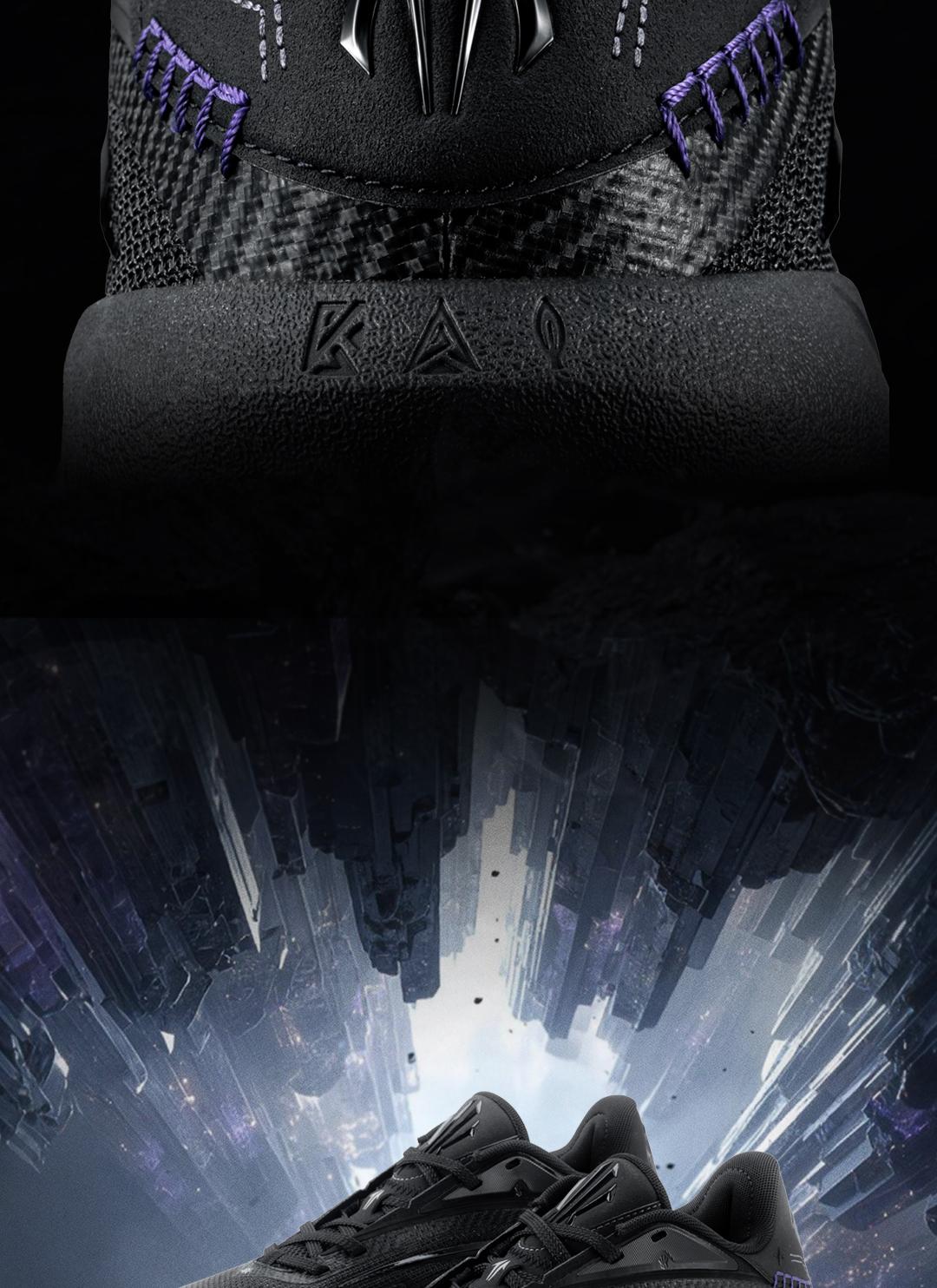 [Back to School] ANTA MEN KAI 3 Triple Black Kyrie Irving Basketball Shoes Rebound Cushioning High Performance BTS