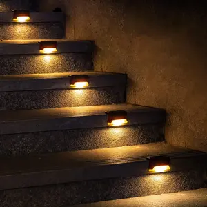 ISUNMEA 20-Pack Outdoor Solar Deck Lights, Waterproof LED Lights, perfect for outdoor stairs, steps, fences, gardens, patios, and pathways, solar fiber optic lighting system indoor.