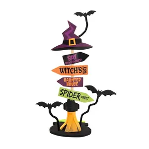 3 1/2" x 9 1/2" 3D Halloween Directional Sign Craft Kit - Makes 12