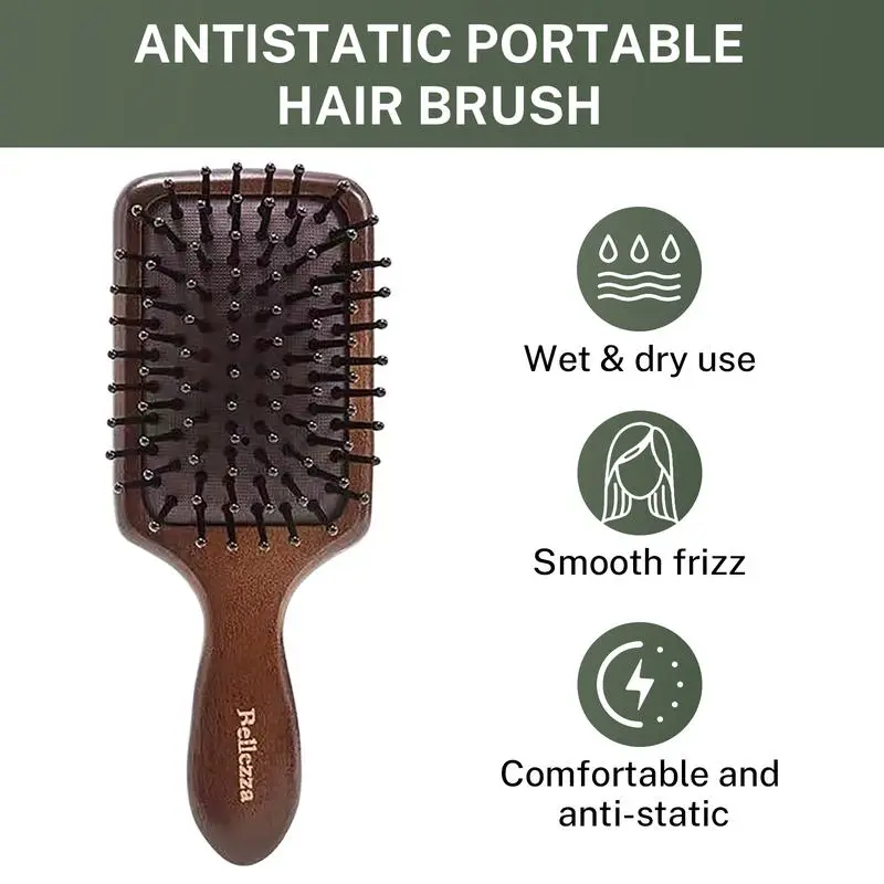 Mini Air Cushion Hairbrush, Portable Anti-Static Scalp Massager for Travel, Durable Self-Care Companion for Men and Women