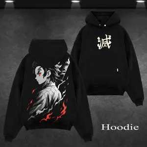 Tanjiro Kamado T-Shirt – Demon Slayer Kimetsu no Yaiba Vintage Washed Oversized Heavy Cotton Anime Manga Tee, Unisex Streetwear Retro Graphic Top Gift for Otaku Fans