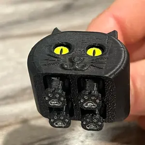 3D printed sleepy cat part of the peepers collection. Decor Set Artistic Decoration valentine gift