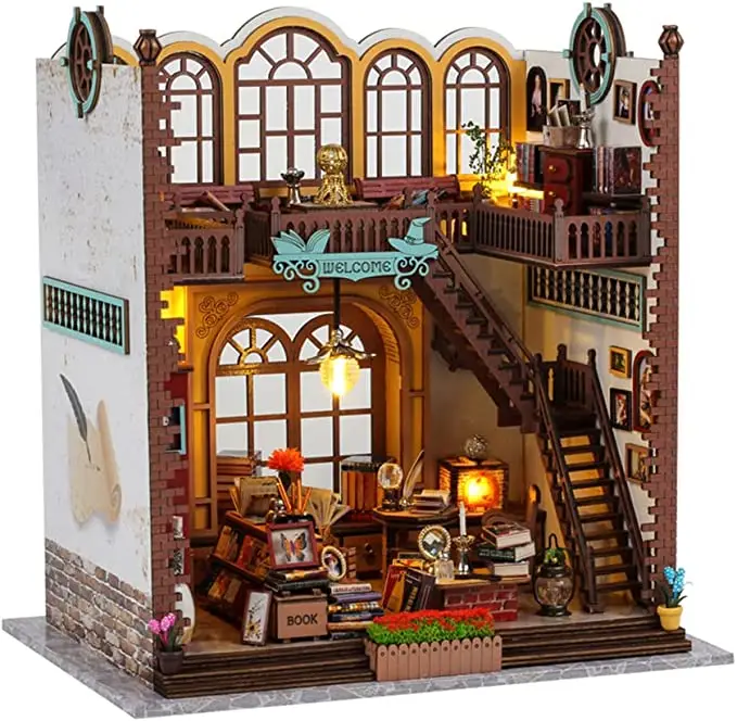 DIY Magic Book house, Miniature Dollhouse kit