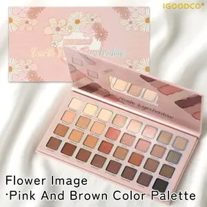 IGOODCO 32 color new flower high gloss matte portable stage makeup eye shadow color palette