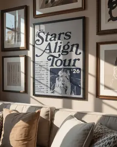 [Sale Up To 40%, Unframed] Freya Skye Stars Align Tour Poster, Vintage Concert Art Print, Music Wall Decor