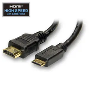 Cable Wholesale Mini HDMI Cable- High Speed with Ethernet- HDMI Male to Mini HDMI Male (Type C) for Camera and Tablet- 6 foot