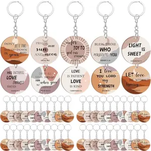 Christian Keychain Gifts - Acrylic Bible Verse Scripture Anniversary Keychain with Assorted Sayings and Inspirational Messages