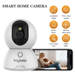 color night vision intelligent pan tilt camera 355 ° rotation two-way intercom AI humanoid/pet detection home securit