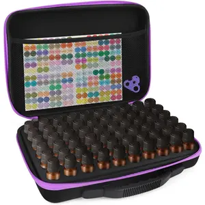 Essential Oil Storage Organizer,60 Bottle Essential Oils Case, Essential Oils Holders Organizer Essential Oil Bag Holds 5-15ml Oils Bottle,Compatible with do Terra,,Vallejo,Army Painter