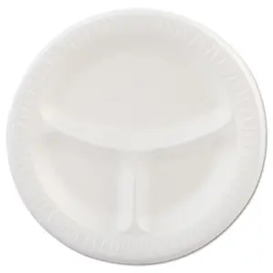 Dart DCC9CPWQR 3 Compartment Foam Plate - Pack of 125