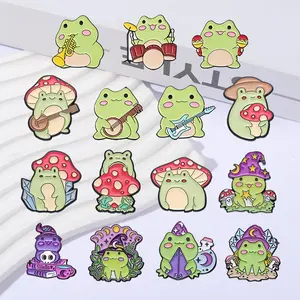 2026 Spring New Arrival Brooch, Set of 15, Cartoon Cute Frog Badge Pin, Fashion Cartoon Accessory, Beautiful Brooch, Decoration Suitable for Backpacks and Outfits, Beautiful Gift, Perfect for Gifting