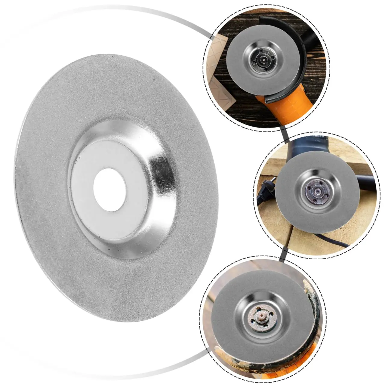Knife Sharpening Wheel Razor Blade Sharpener Grinding BladeDiamond | Grinding Cutting Wheel Bench Grinder Quick Changable Sand Discs Tool Metal Accessories for Universal Types 3.9 x 3.9 x 0.59In