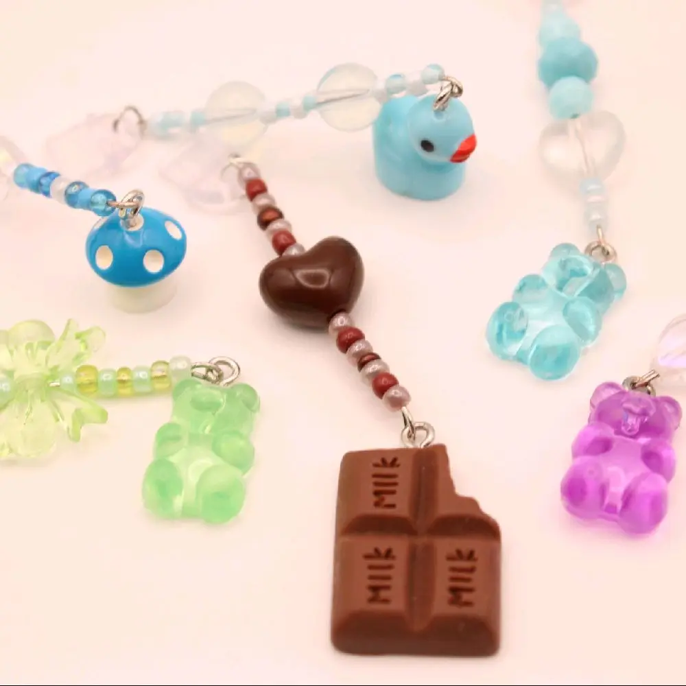 Y2K Type C Dust Plug Phone Charm | Gummy Bear and Sweet Treat Aesthetic | Kawaii USB C Port Protector | Handmade Phone Jewelry