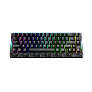 ATTACK SHARK R68HE RGB Mechanical Gaming Keyboard USB-C Wired, Custom Magnetic Axis E-sports grade Hall sensor Carbon fiber composite material Versatile Computer Keyboard Suits For Office Computer Use