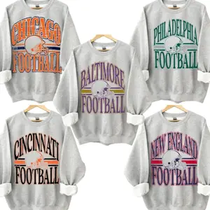 Vintage All Team Football SPORT GREY Crewneck Sweatshirt, Hometown Football Game Day Pullover, Vintage Football Throwback Graphic, Gift For Fans
