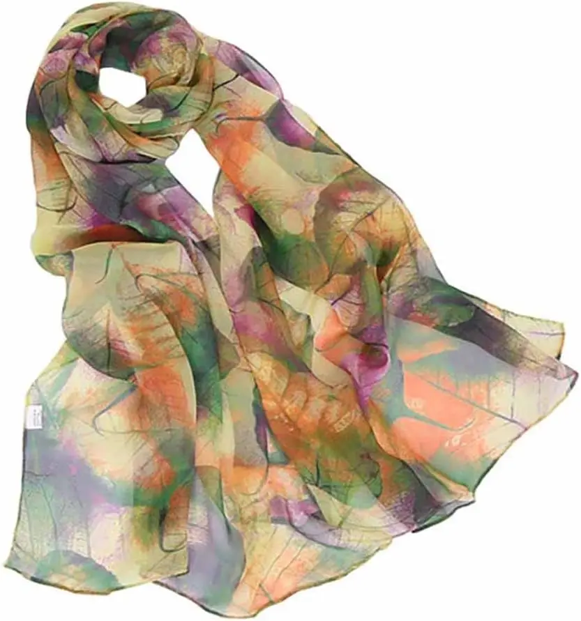 Scarfs for Women Lightweight Scarves Elegant Floral Pattern Sheer Scarfs Shawls Wraps