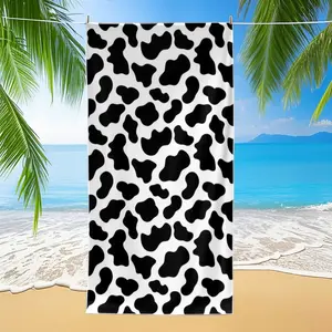 Cow pattern printed bath towel, Large Bath Towels, ultra-fine fiber quick-drying, beach towel for swimming pools, hot springs and travel, extra large, travel portable, Lightweight, large travel shawl, suitable for sports, swimming, yoga