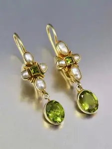 1 Pair Elegant Cubic Zirconia & Faux Pearl Drop Earrings Wedding Anniversary Ear Jewelry For Wedding Engagement Party, Valentine's Day Elegant Minimalist Earrings, Exquisite Jewelry Gift