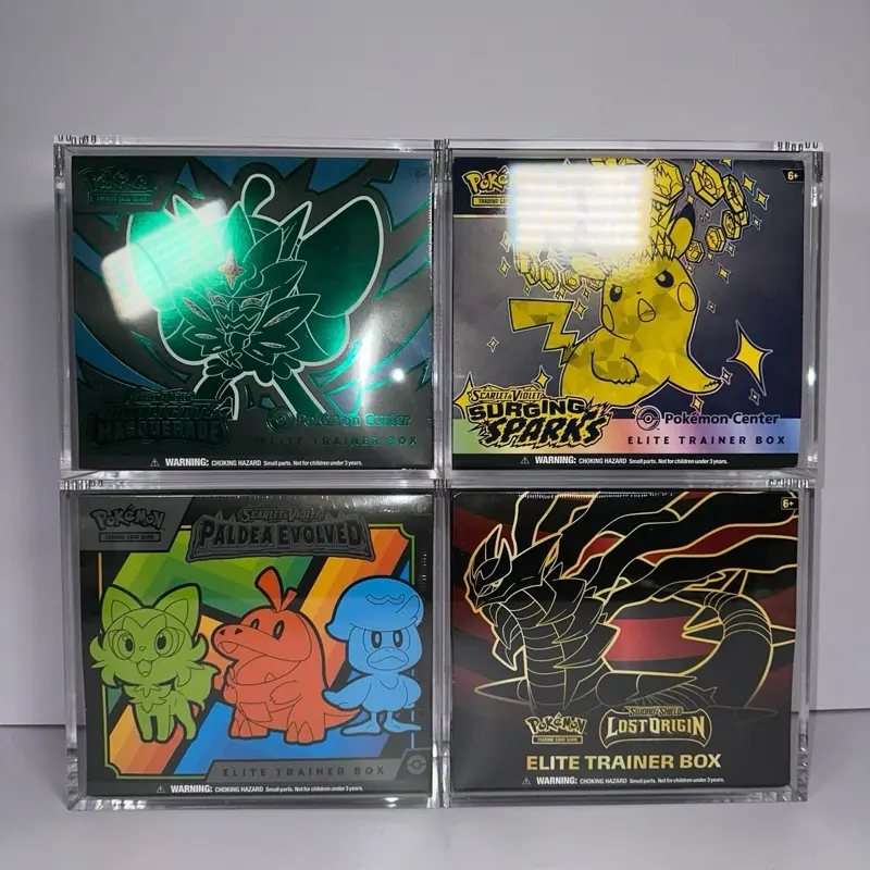 Pokémon ETB Display Case - 5mm Thick Magnetic Lid Protector - Elite Trainer Box