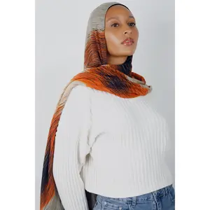 Golden Giraffe Print Modal Hijab