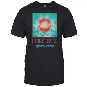 Half Evil Spiritual Guidance T-Shirt Dark Graphic Tee Edgy Streetwear Cotton Shirt