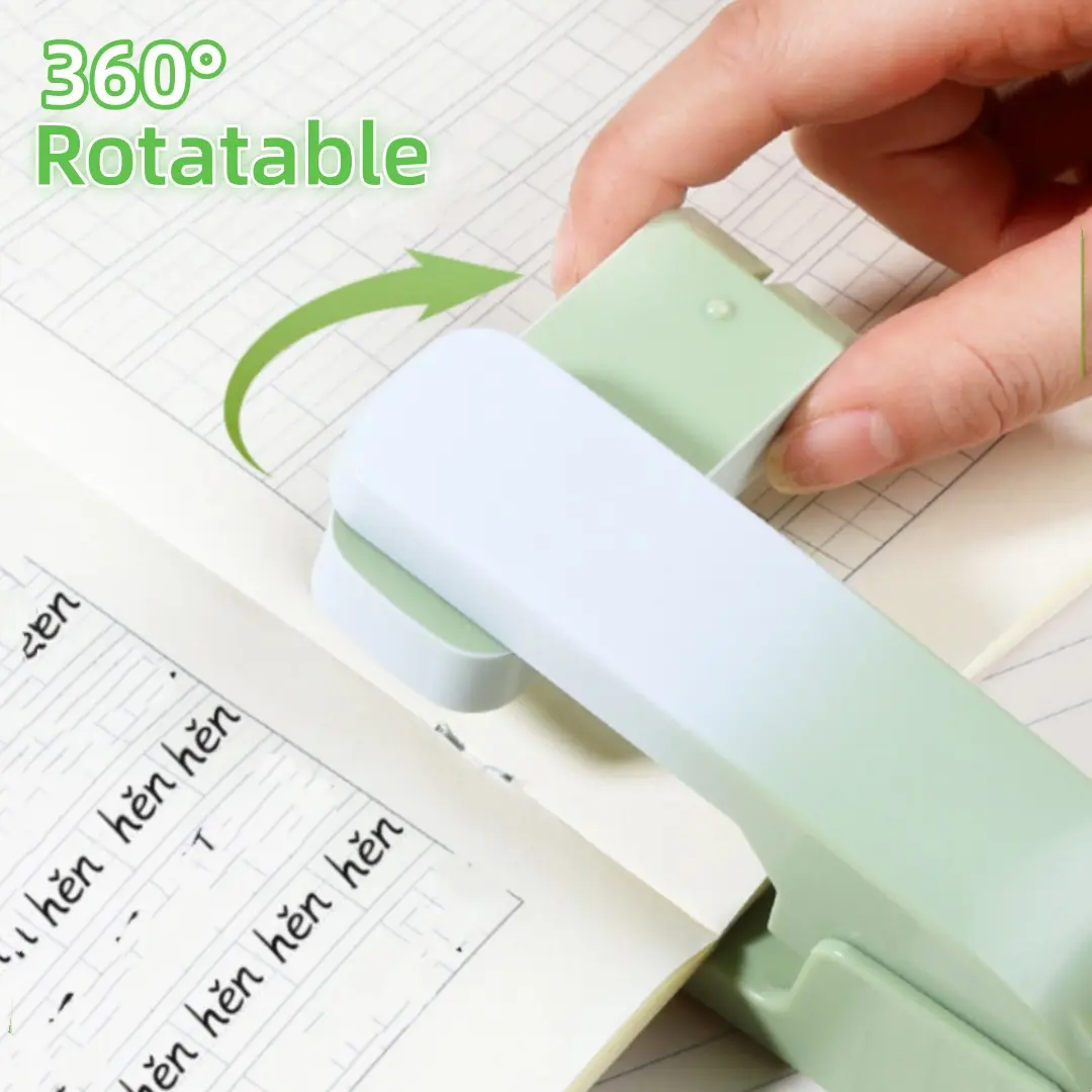 1pc 360 Rotatable Duty Stapler, Center Stapler, Multifunctional Binding Machine, Efficient Document Organizer Tool, Ideal for Office & Home Use, School Paper Staplers Office Bookbinding Supplies