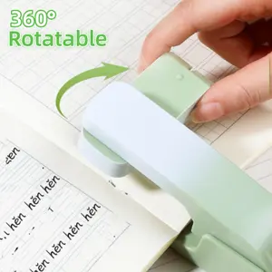1pc 360 Rotatable Duty Stapler, Center Stapler, Multifunctional Binding Machine, Efficient Document Organizer Tool, Ideal for Office & Home Use, School Paper Staplers Office Bookbinding Supplies
