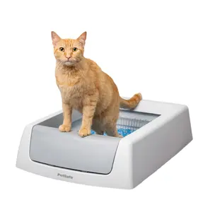 PetSafe Self Cleaning Litter Box, Automatic Cat Litter Box, Crystal Litter System, No Scoop Cat Box, PetSafe ScoopFree, Disposable Tray Included