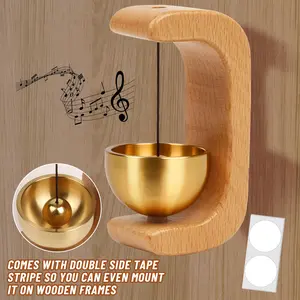 Magnetic Door Type Solid Wood Wind Chime, 1 Count Magnetic Hangable Entry Door Bell, Vintage Door Bell Hanging Ornament, Home Decor Supplies, Wall Decor, Modern