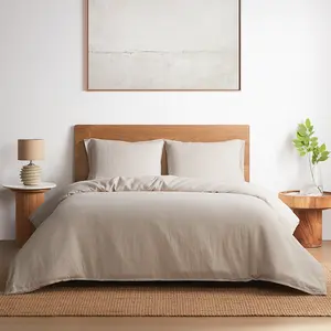 DAPU 100% Linen Duvet Cover Set, Pure Natural French Flax Linen Duvet Cover With Corner Ties and Zipper Closure, Soft Breathable Durable for Hot Sleepers, Cool in the Summer, Warm in the Winter