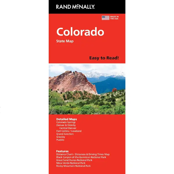 Rand McNally Easy-to-Read Colorado State Folded Travel Map for Travelers - Clearly Labeled Highways, Detailed Index, English Language (Books, Magazines & Audio; Lifestyle & Hobbies; Travel & Maps)