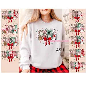 Christmas doodles sweatshirt- MAMA, AUNTIE, TIA, NANA, GIGI, DAD, TEACHER, NURSE, GRANDMA, WIFE