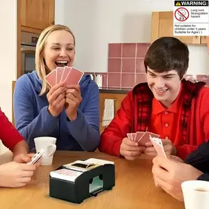 Automatic Shuffling Machine with Battery, Poker Card Dealer, Compatible with 2/4/6 Decks, Requires 4 Aa Batteries, Ideal for Gaming