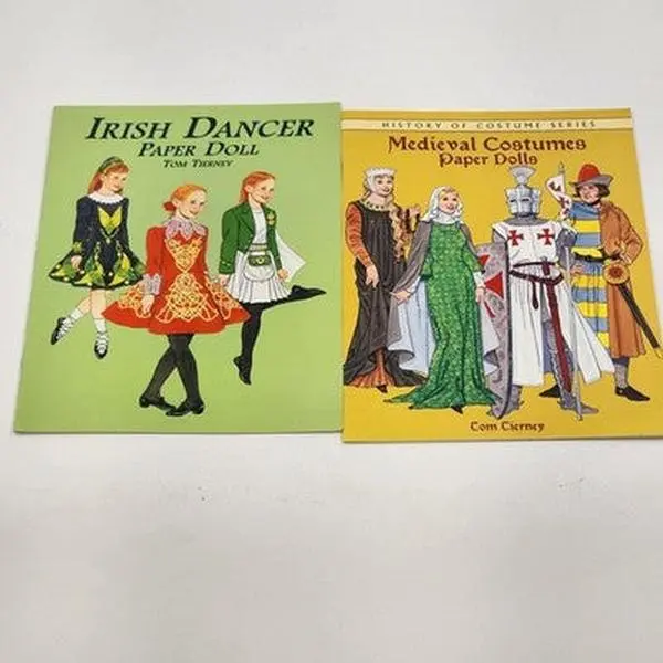 Dover's Paper Dolls Medieval Costumes & Books by Tom Tierney Irish Dancer