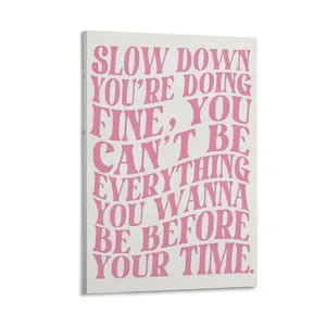 Pink Wall Art Trendy Vintage Decor Pop Music Vienna Lyrics Posters Canvas Poster Bedroom Decor Sports Landscape Office Room Decor Gift Frames Ornaments Artistic Decoration