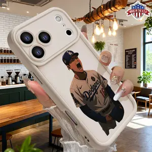 Cool LA Baseball Player Graphic Case for iPhone 17 16 15 14 Pro Max 13 12 11 XR XS Plus Air Slim Shockproof Anti Drop Protective TPU Cover Gift For Fans