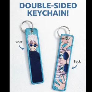 Double-Sided Keychain with Front and Back Design Featuring Anime Characters Perfect for Fans